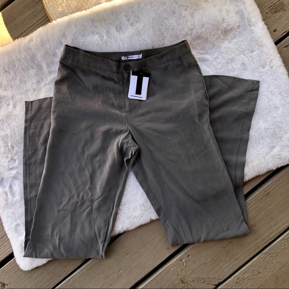 Alexander WangGray Silk Trousers